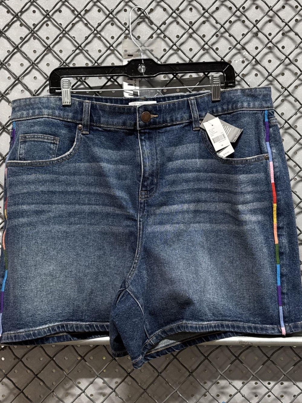 Lane Bryant Midi Short with Embroidered stitching